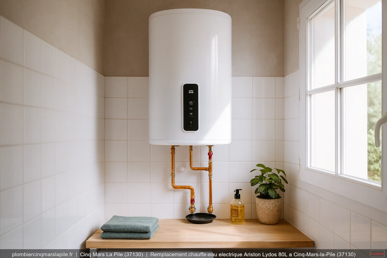 Remplacement chauffe-eau electrique Ariston Lydos 80L a Cinq-Mars-la-Pile (37130)